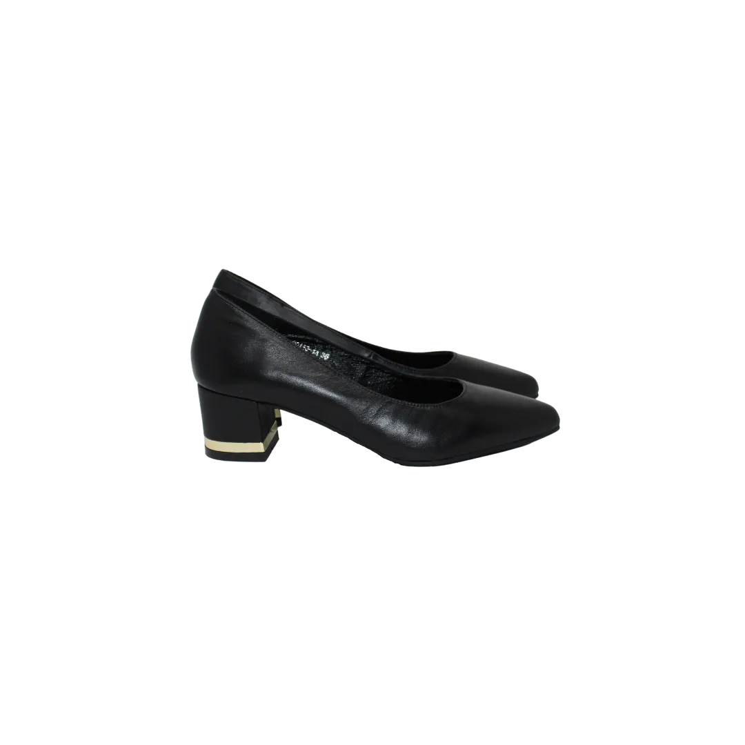 1936 Boutique 60118 Ladies Black Leather 1.5in. Heel
