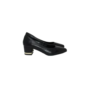 1936 Boutique 60118 Ladies Black Leather 1.5in. Heel