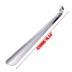 1PC Professional Shoehorn 42Cm Stainless Steel Shoe Horns Easy Handle Metal Shoe Extractor Lazy Shoe Helper Shoe Accessories