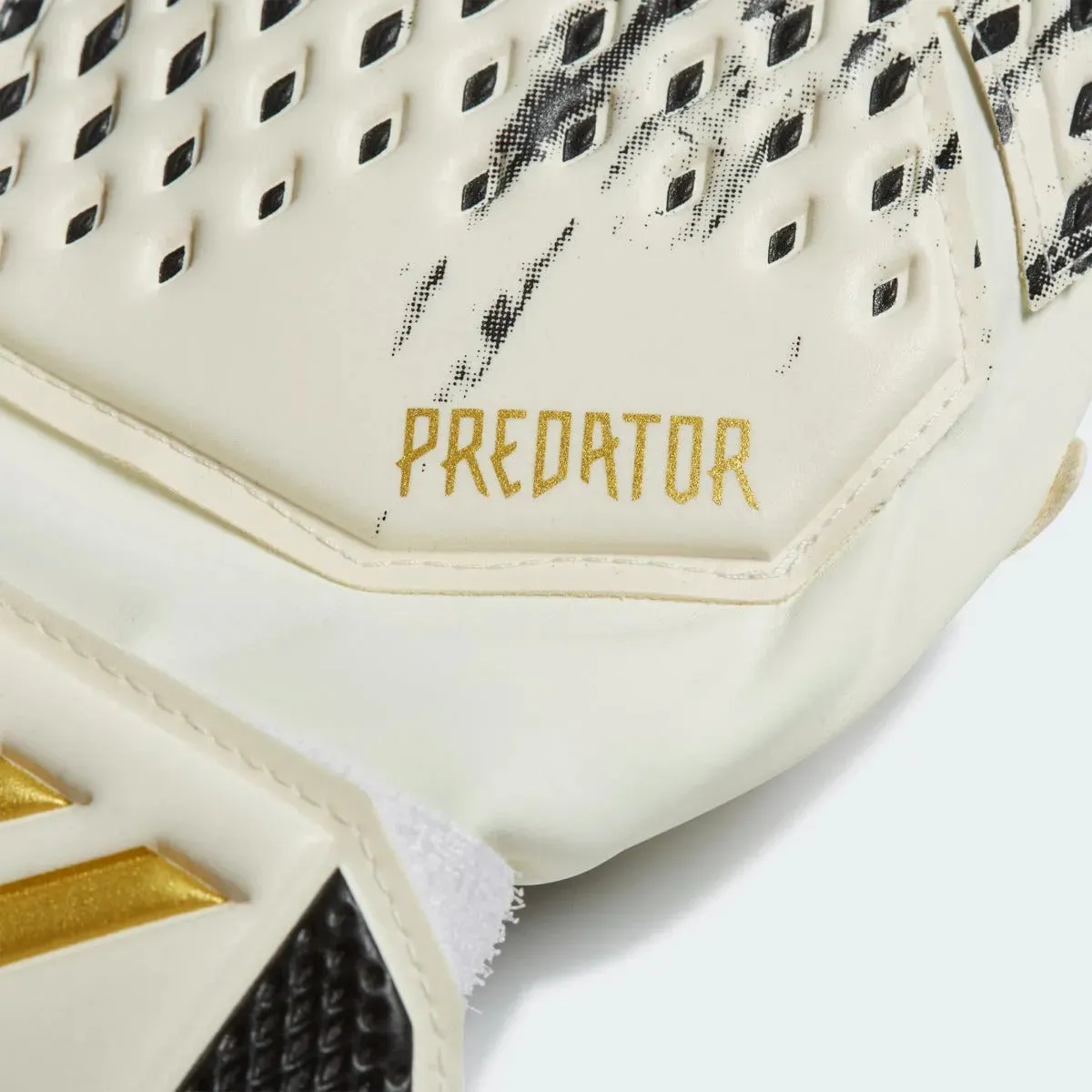 Adidas JR Predator 20 Match Fingersave GK Gloves - White-Black-Gold