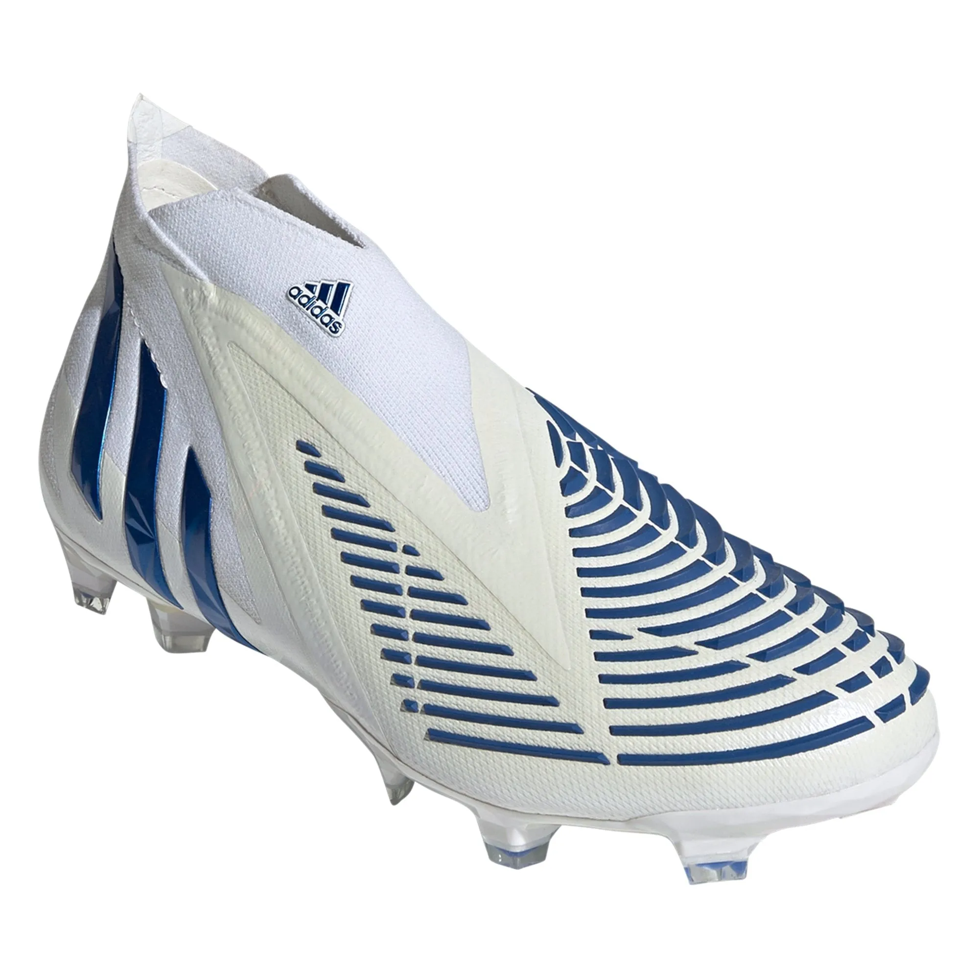 adidas Predator Edge   FG Firm Ground Soccer Cleat - Footwear White/Hi res Blue/Footwear White