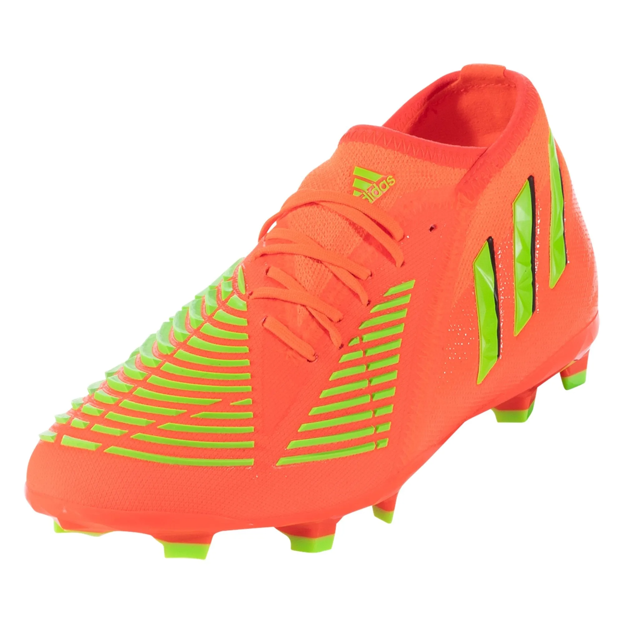 adidas Predator Edge.1 FG Junior Firm Ground Soccer Cleat- Solar Red/Solar Green/Core Black