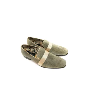 After Midnight Ribbon Band Formal Loafer in Gold Silver