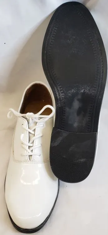 Agustin -- Men's Dress Oxford-- White Patent