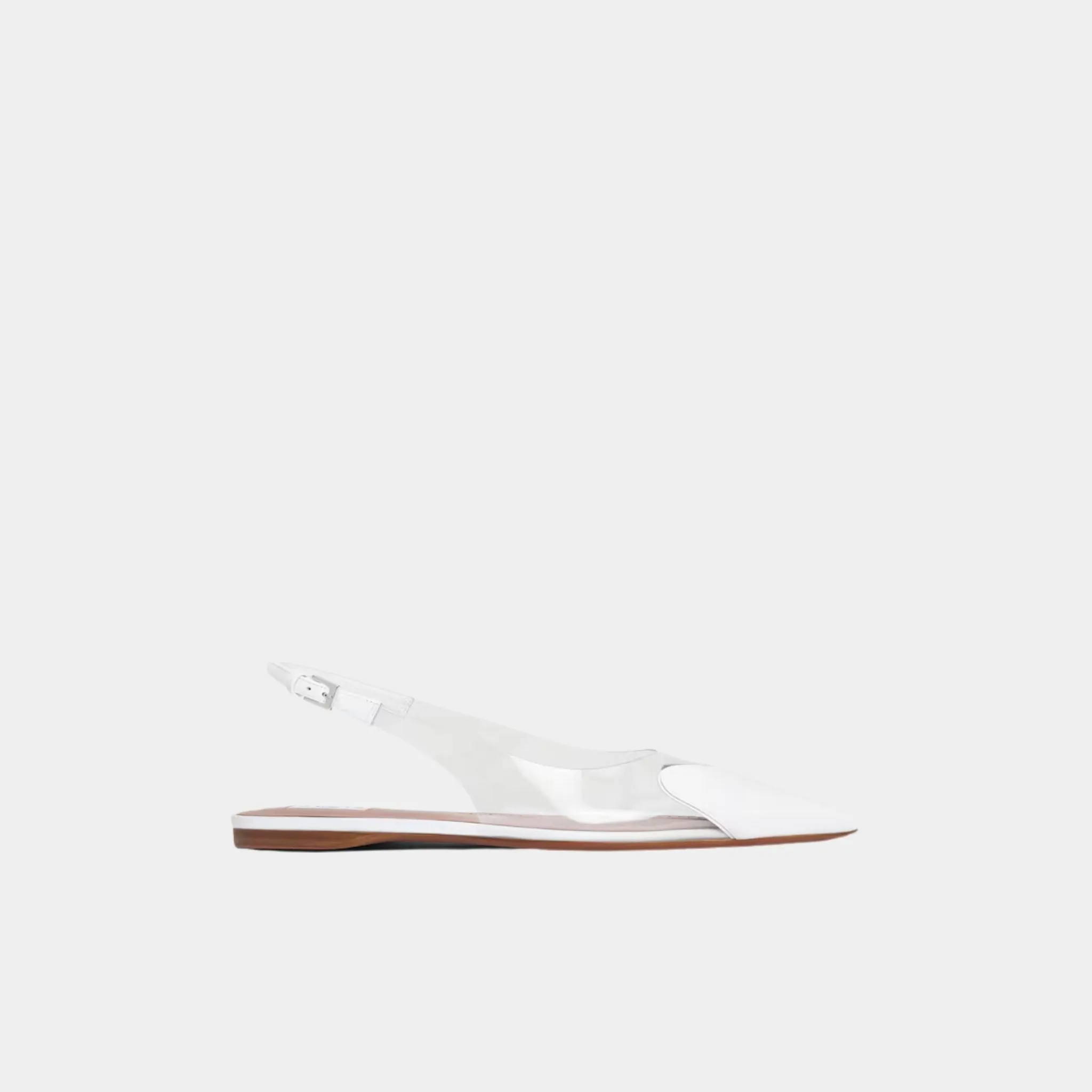 Alaia Le Cœur Flat Slingbacks In Patent Calfskin