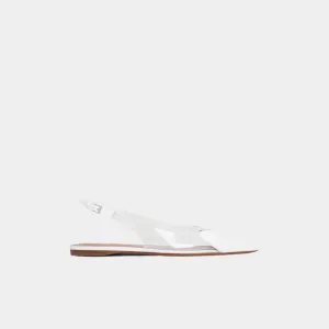 Alaia Le Cœur Flat Slingbacks In Patent Calfskin