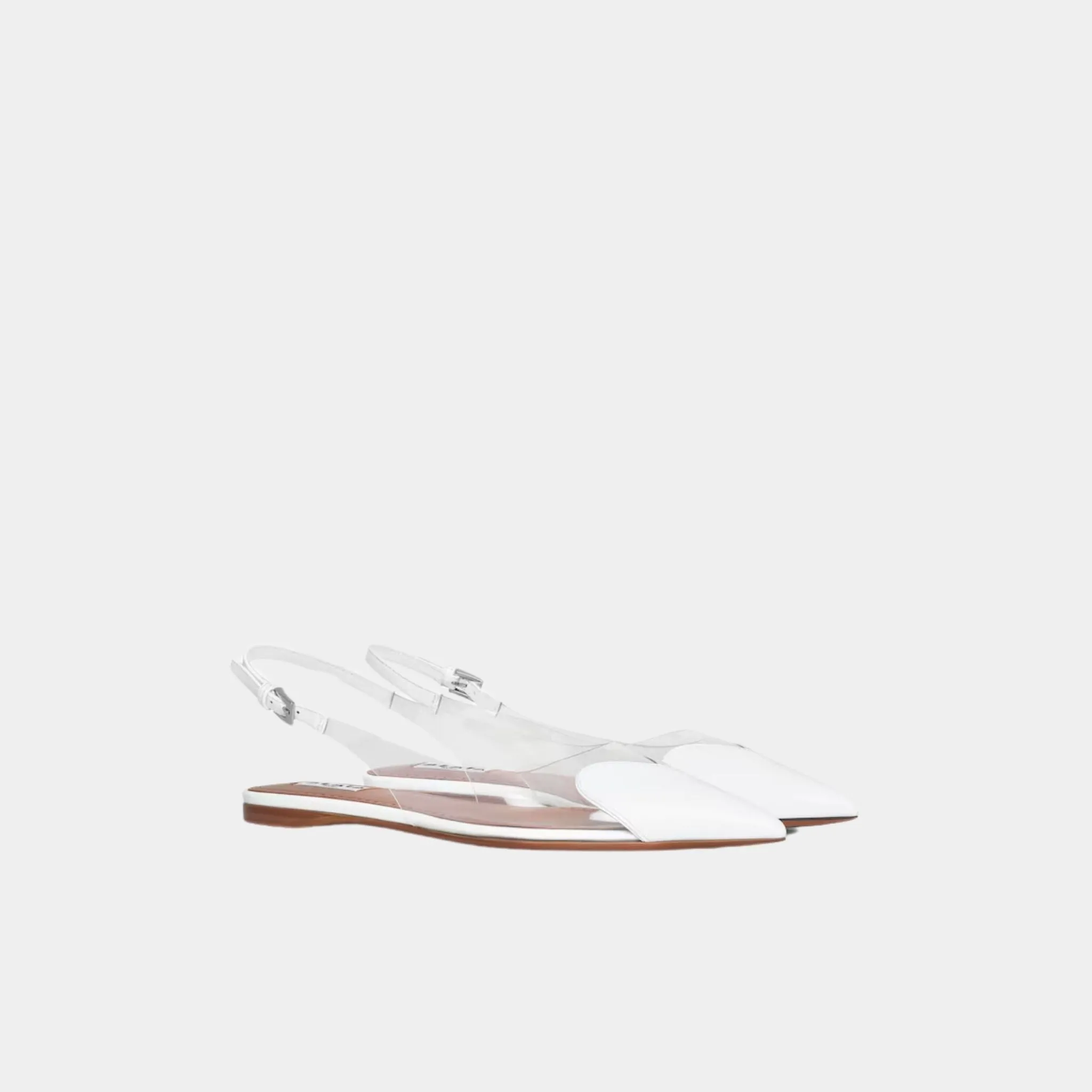Alaia Le Cœur Flat Slingbacks In Patent Calfskin