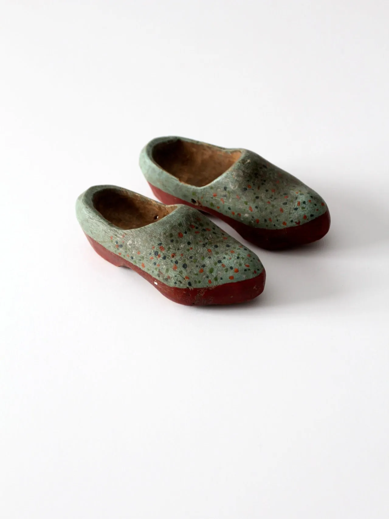 antique children's wooden clogs