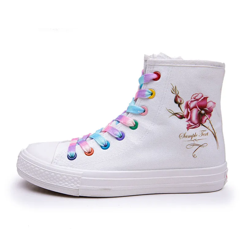 Belifi Fashionable  Breathable High Top Canvas Shoes