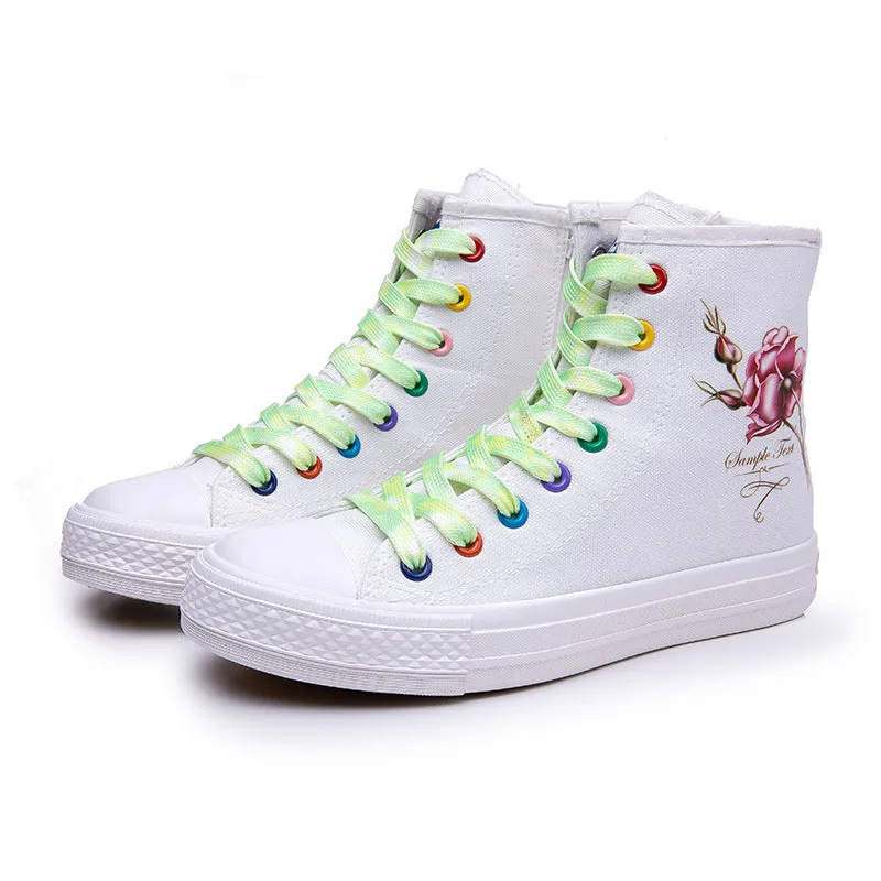 Belifi Fashionable  Breathable High Top Canvas Shoes