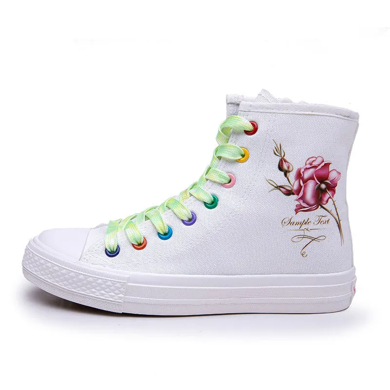 Belifi Fashionable  Breathable High Top Canvas Shoes