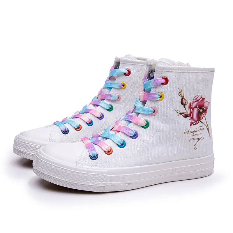 Belifi Fashionable  Breathable High Top Canvas Shoes