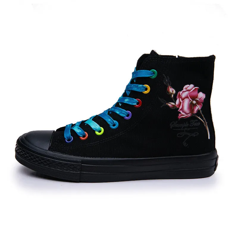 Belifi Fashionable  Breathable High Top Canvas Shoes