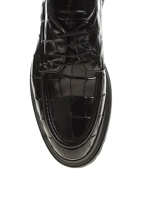 Brabion Dante Leather Croco Black Shoes