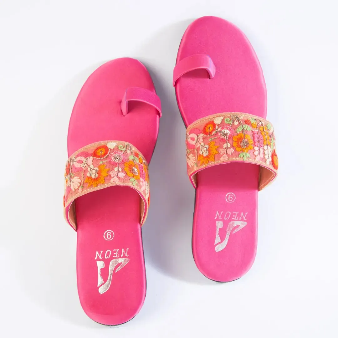 Broad Lace Slippers Green
