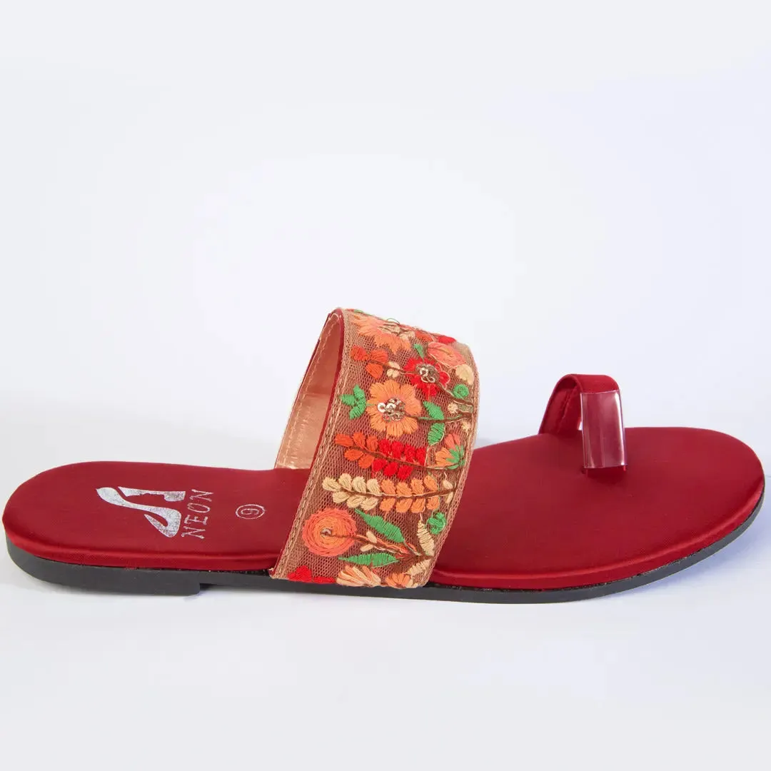 Broad Lace Slippers Green