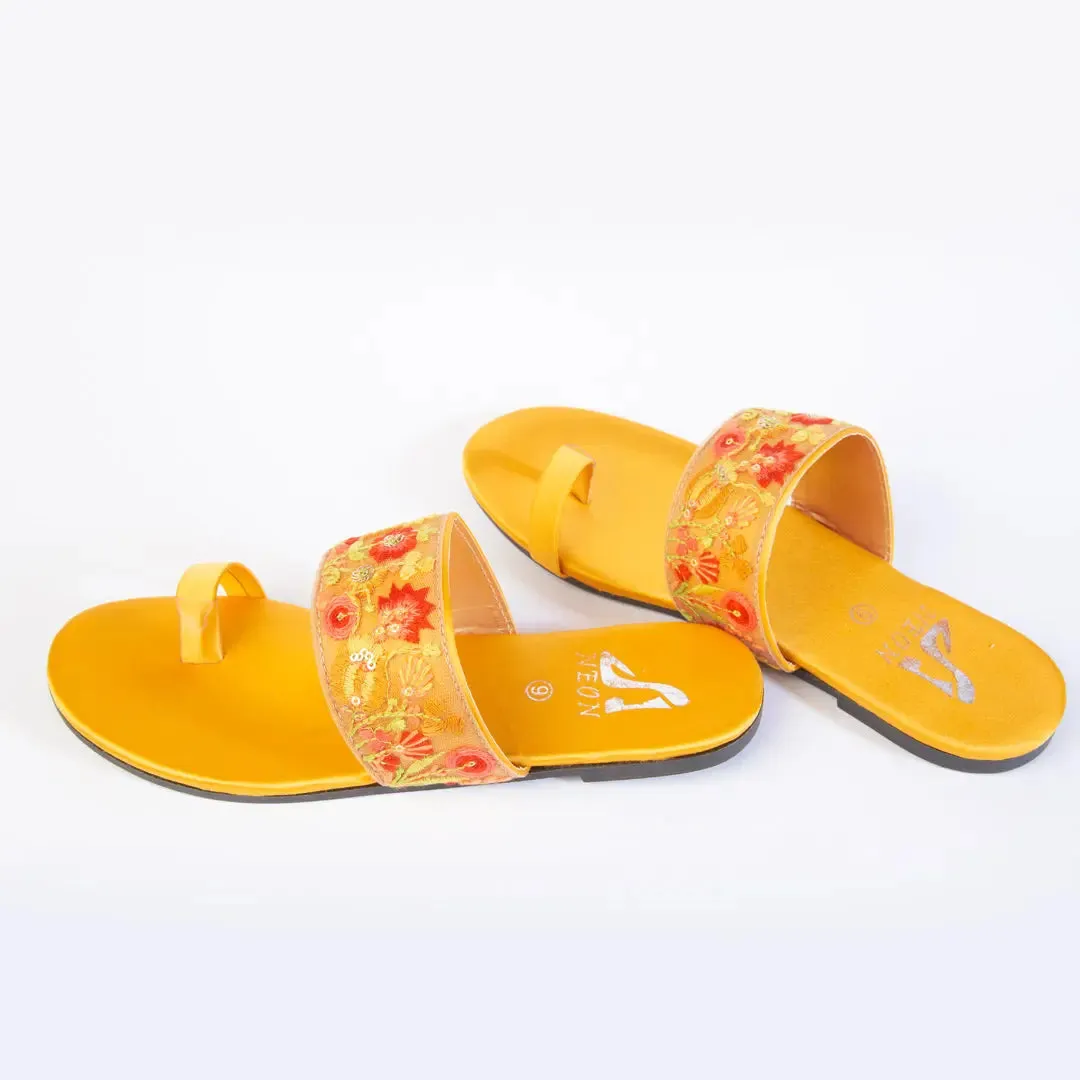 Broad Lace Slippers Green