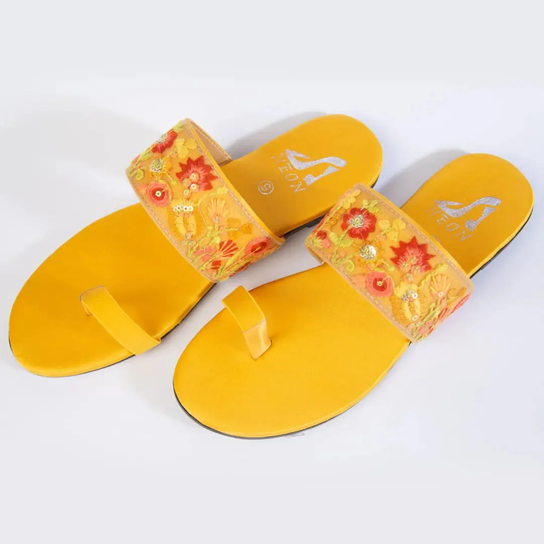 Broad Lace Slippers Green
