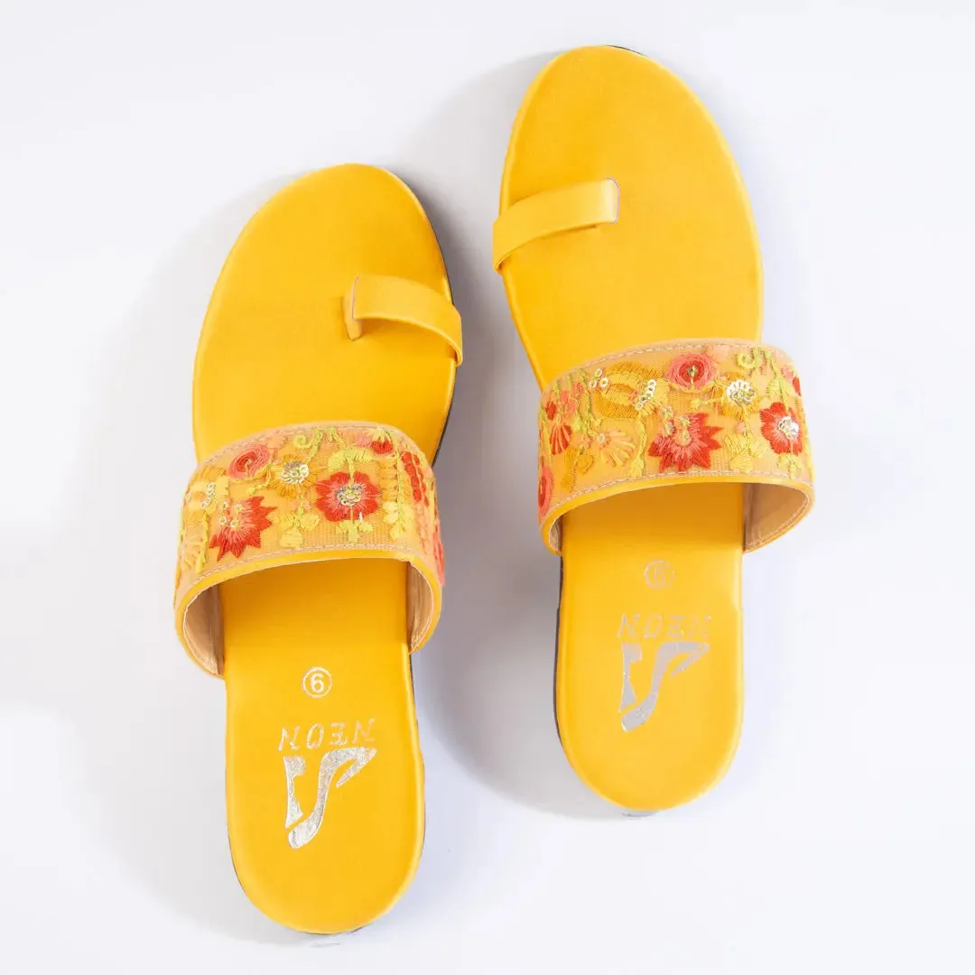 Broad Lace Slippers Green