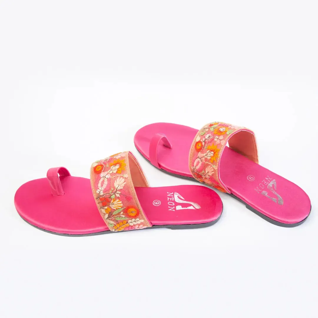Broad Lace Slippers Green