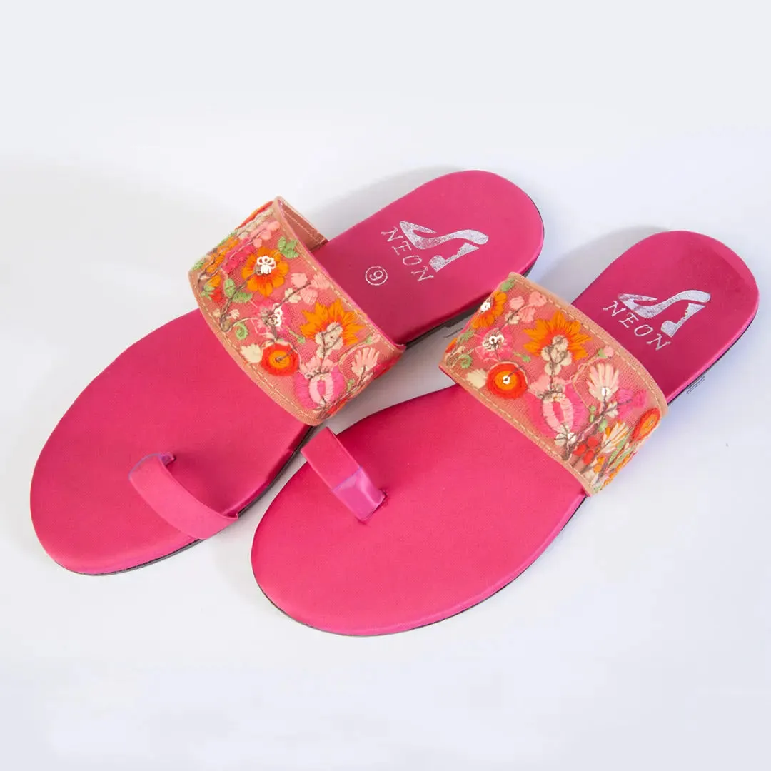 Broad Lace Slippers Green