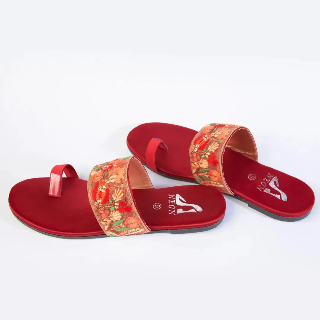 Broad Lace Slippers Green