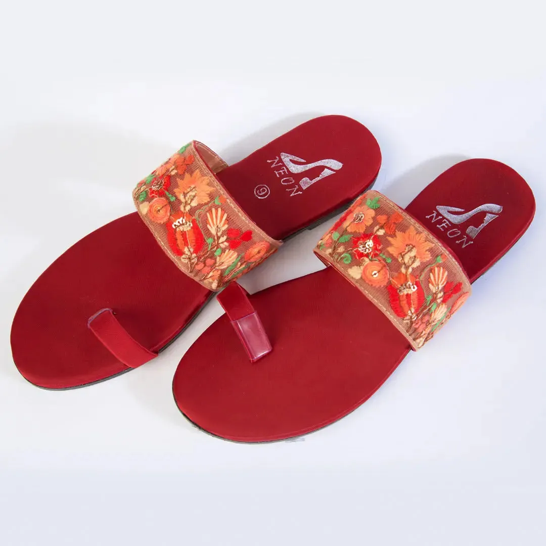 Broad Lace Slippers Green