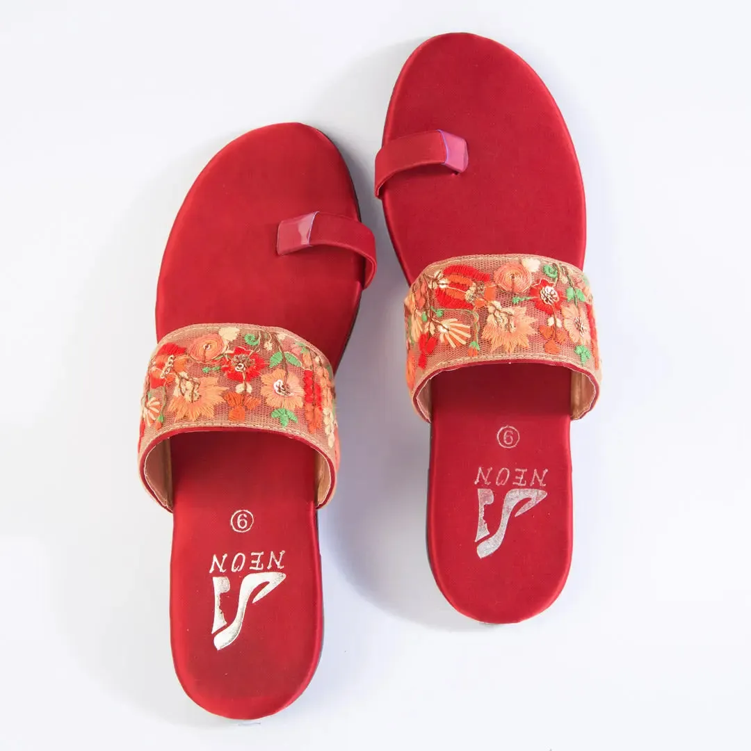 Broad Lace Slippers Green