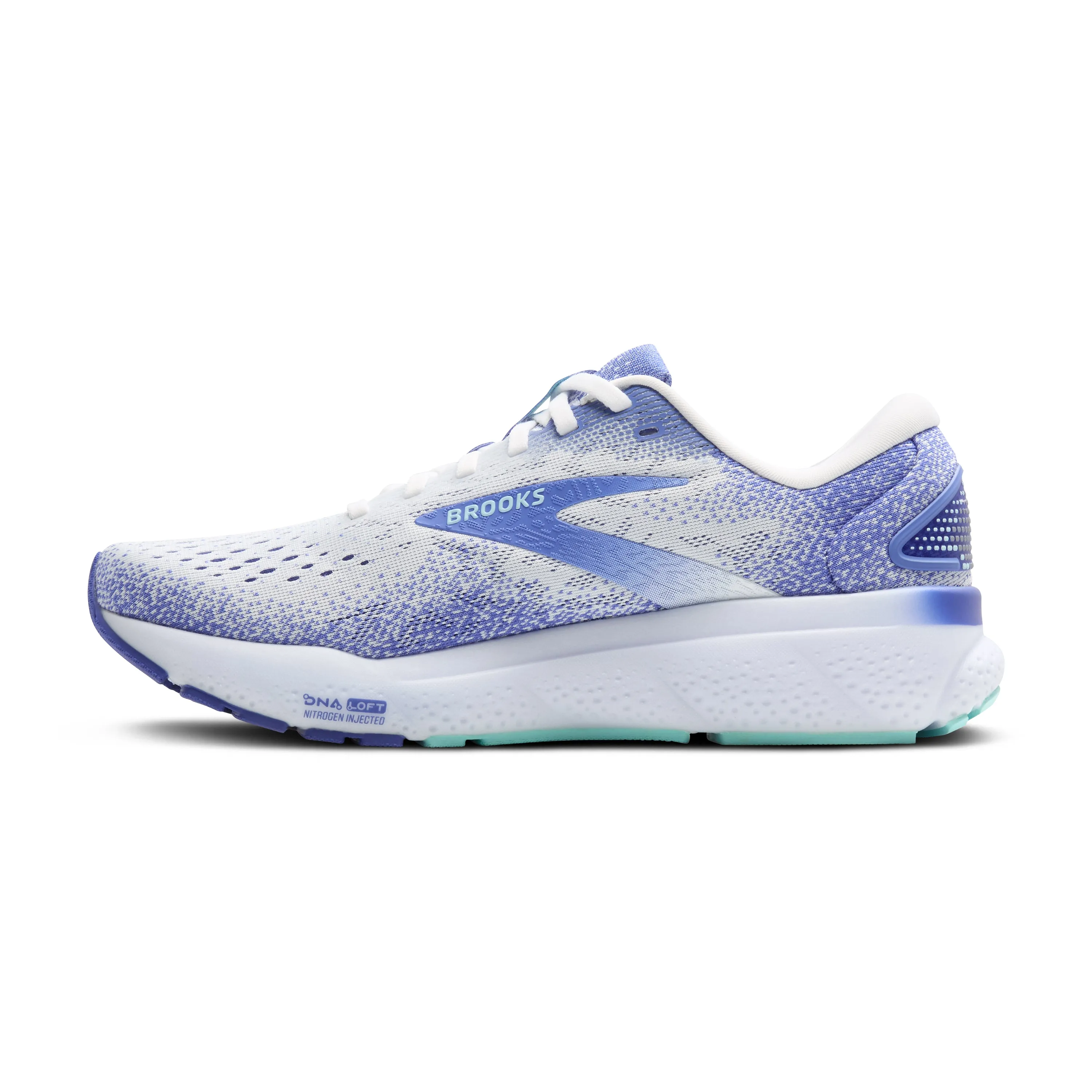 Brooks | Ghost 16 | Women's | White/Amparo Blue/Limpet Shell