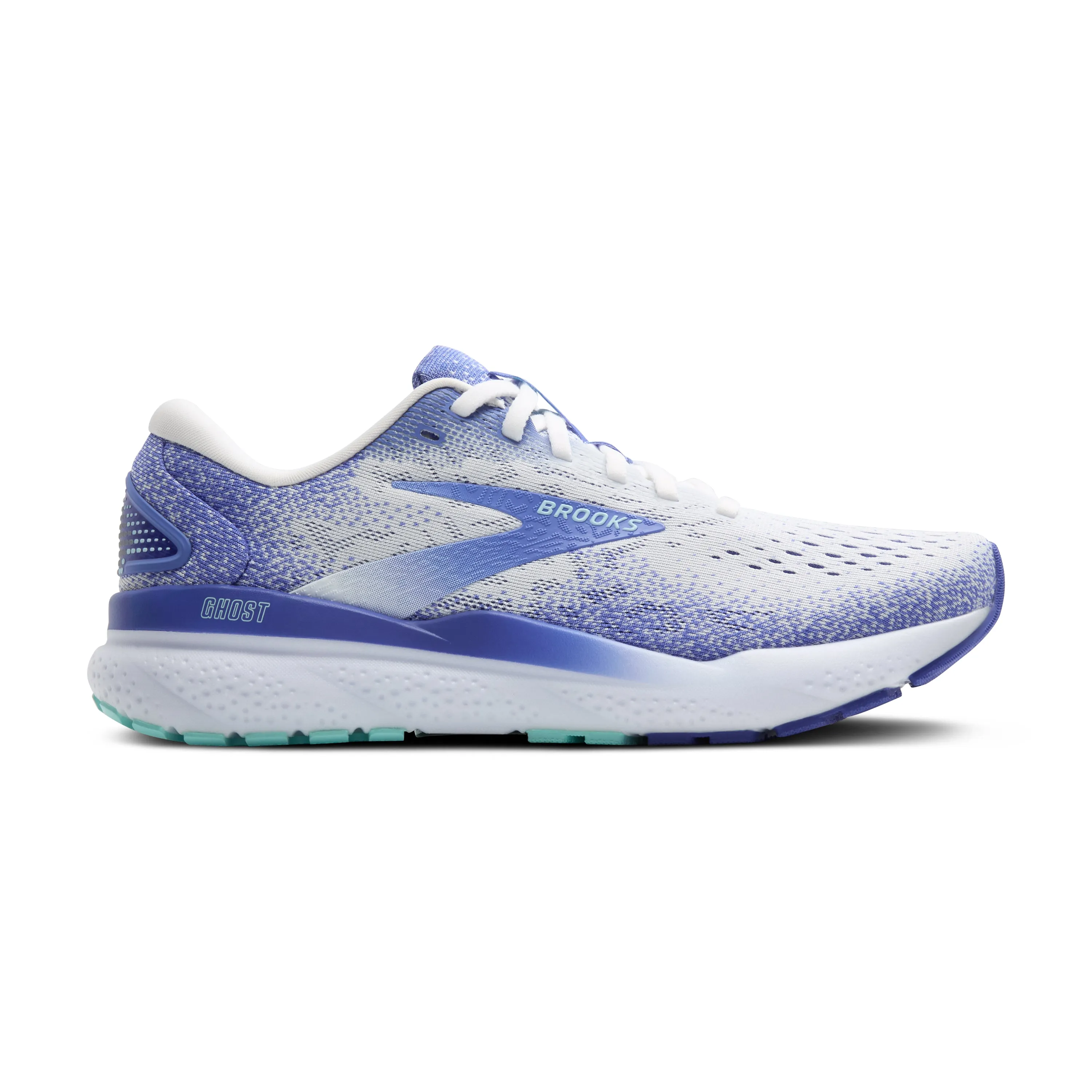 Brooks | Ghost 16 | Women's | White/Amparo Blue/Limpet Shell