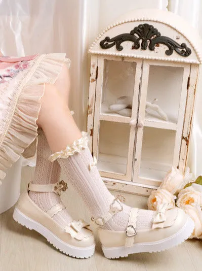 Claw Retro Low Shoes Heel Lolita Bear Love