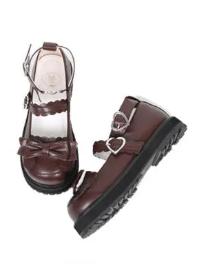 Claw Retro Low Shoes Heel Lolita Bear Love