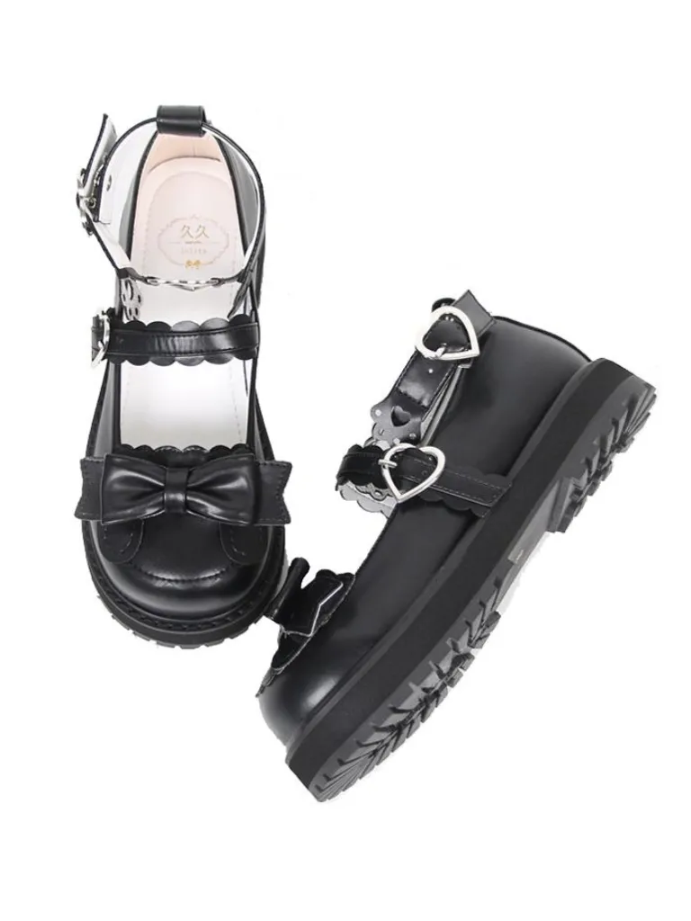 Claw Retro Low Shoes Heel Lolita Bear Love
