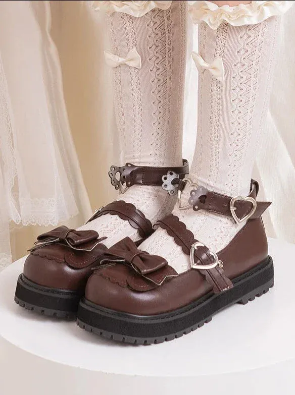 Claw Retro Low Shoes Heel Lolita Bear Love
