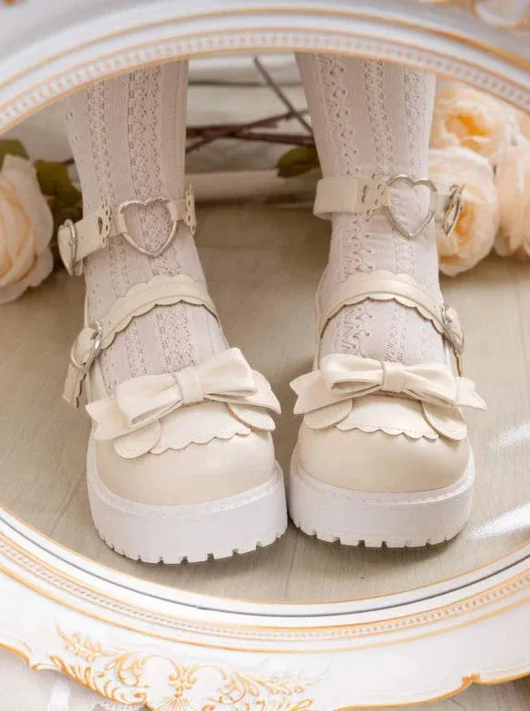 Claw Retro Low Shoes Heel Lolita Bear Love