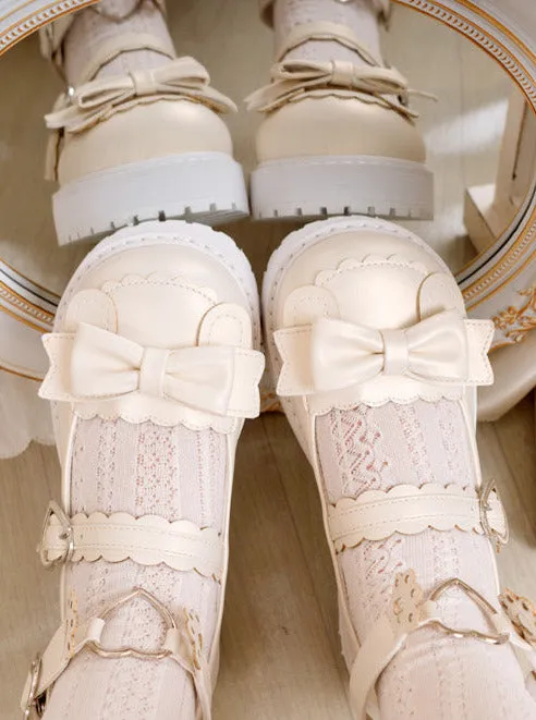 Claw Retro Low Shoes Heel Lolita Bear Love
