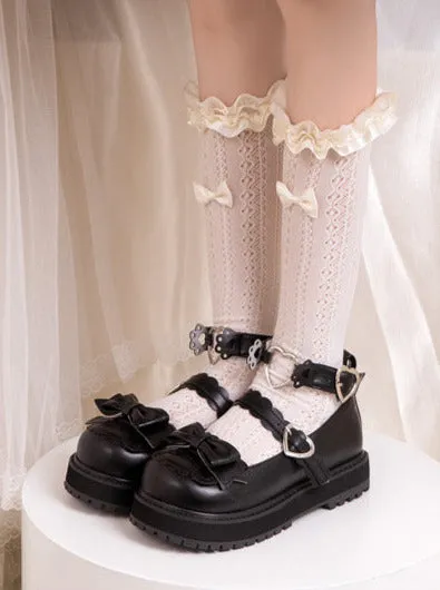 Claw Retro Low Shoes Heel Lolita Bear Love