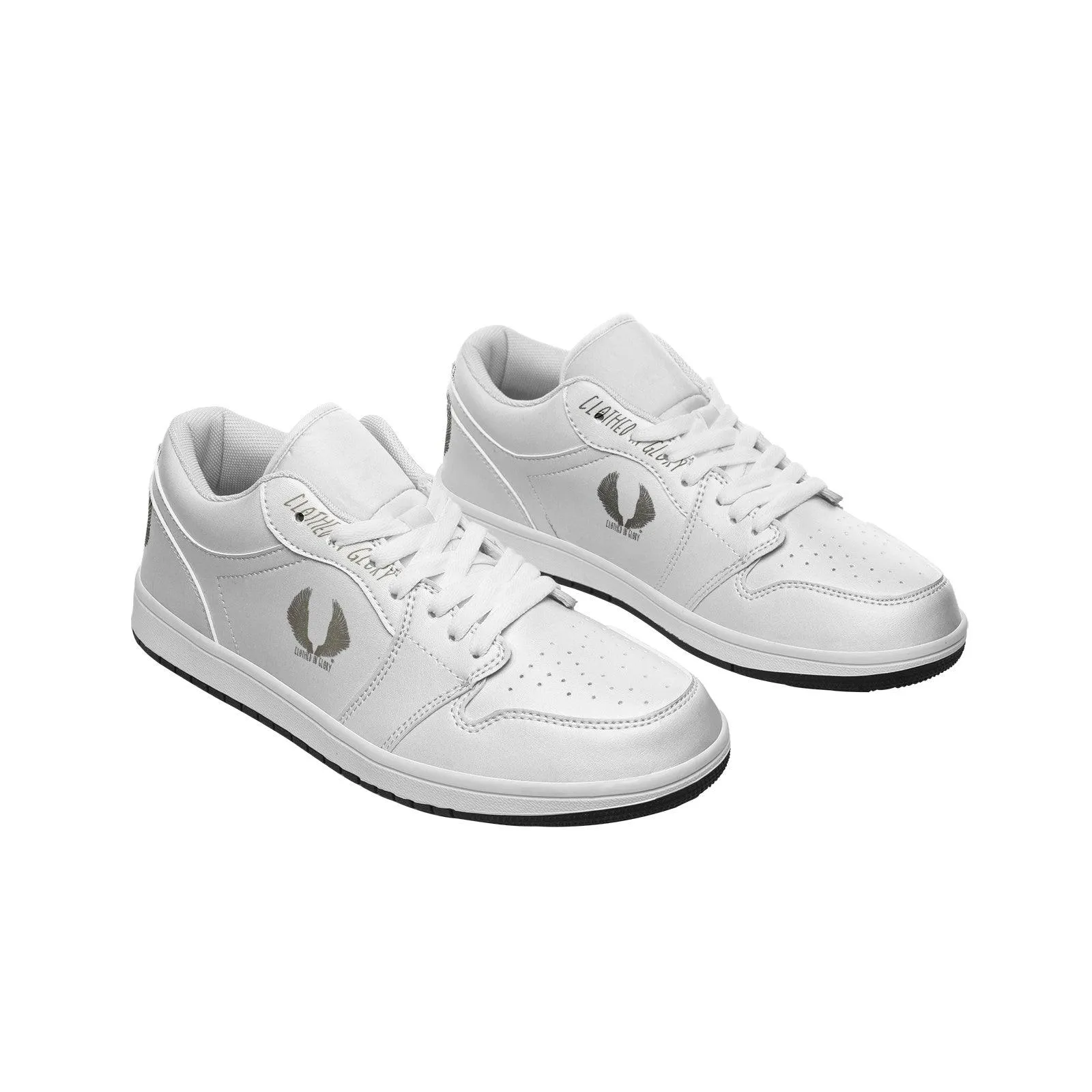 Clothed In Glory Signature Wear Classic Unisex Low Top Leather Sneakers/Shoes