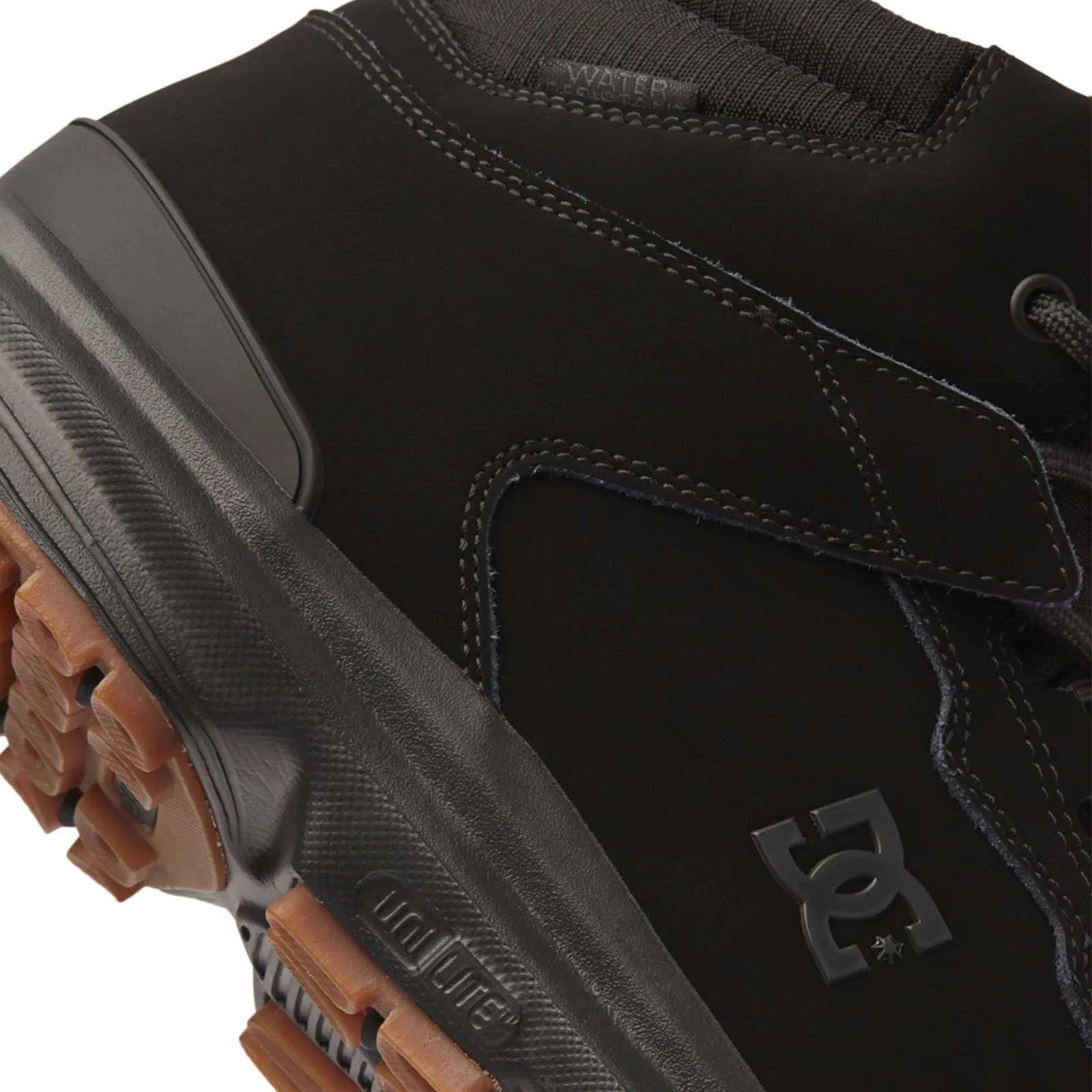 DC Shoes Mens Mutiny Mid Rise Leather Boots - Black