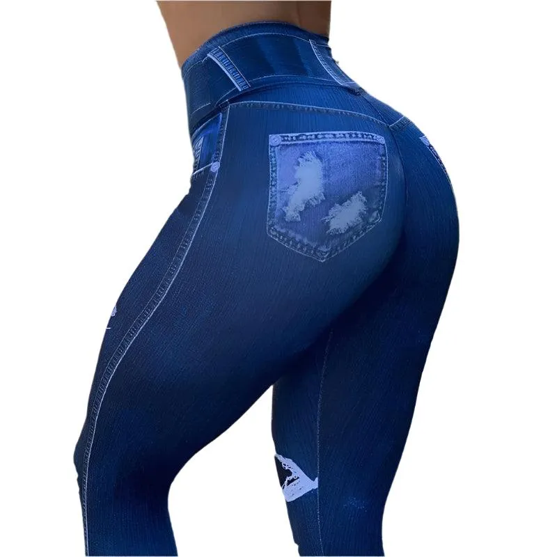 Elastic High Waist Women's Tie-Dye Pencil Pants - Casual Fashion & Fitness  Pencil Pants