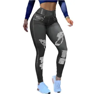 Elastic High Waist Women's Tie-Dye Pencil Pants - Casual Fashion & Fitness  Pencil Pants