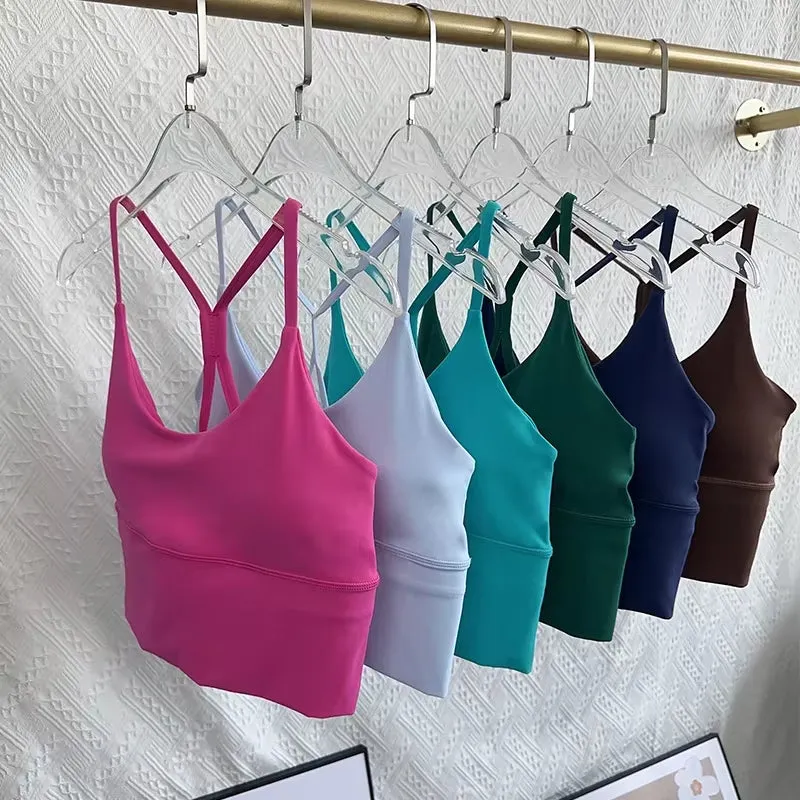 Fashion Sexy Cross Back Sports Bra | Breathable Shockproof Gym Crop Top for Women