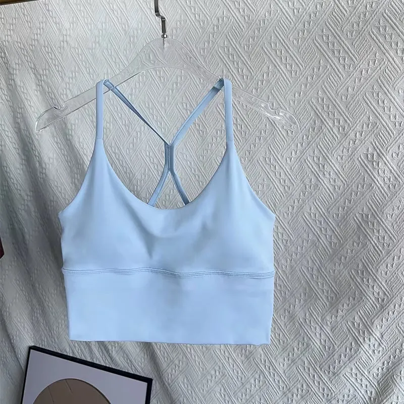 Fashion Sexy Cross Back Sports Bra | Breathable Shockproof Gym Crop Top for Women