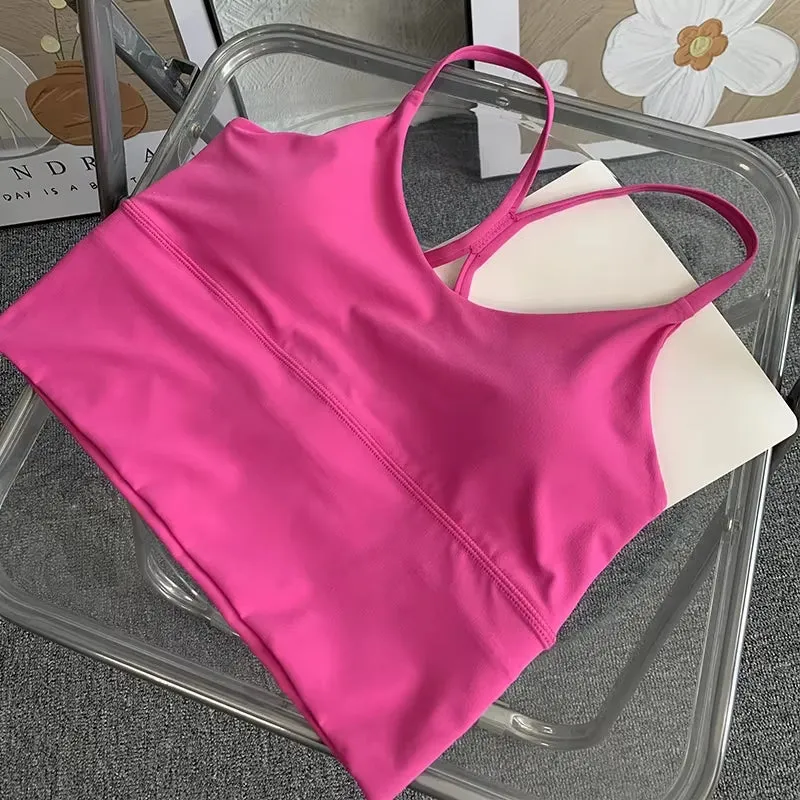 Fashion Sexy Cross Back Sports Bra | Breathable Shockproof Gym Crop Top for Women