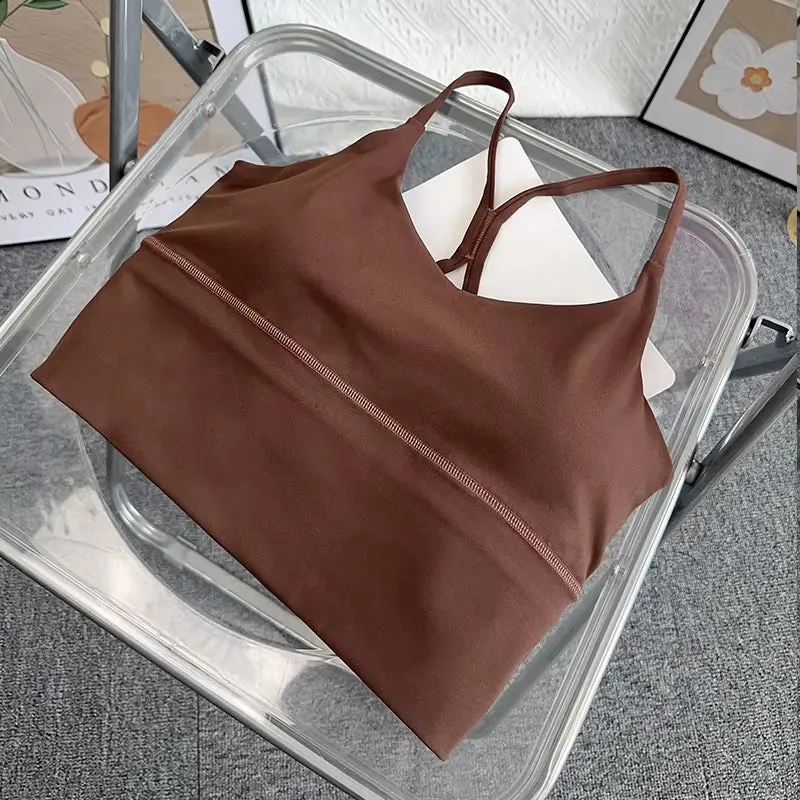 Fashion Sexy Cross Back Sports Bra | Breathable Shockproof Gym Crop Top for Women