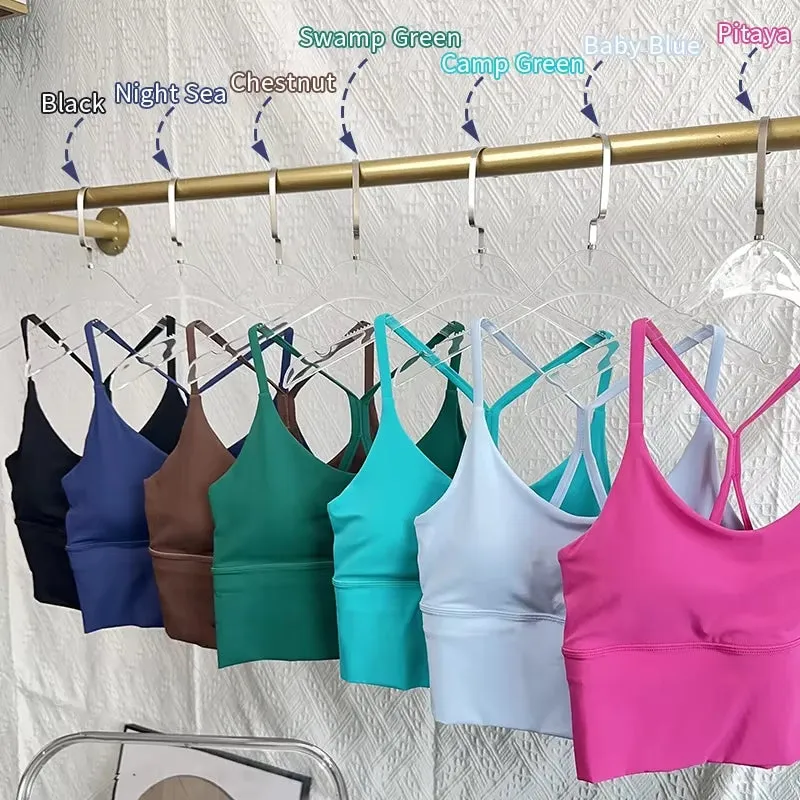 Fashion Sexy Cross Back Sports Bra | Breathable Shockproof Gym Crop Top for Women