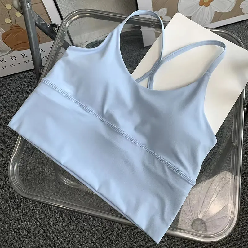 Fashion Sexy Cross Back Sports Bra | Breathable Shockproof Gym Crop Top for Women