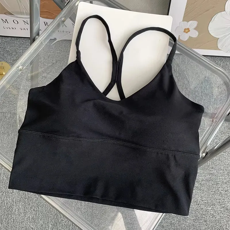 Fashion Sexy Cross Back Sports Bra | Breathable Shockproof Gym Crop Top for Women