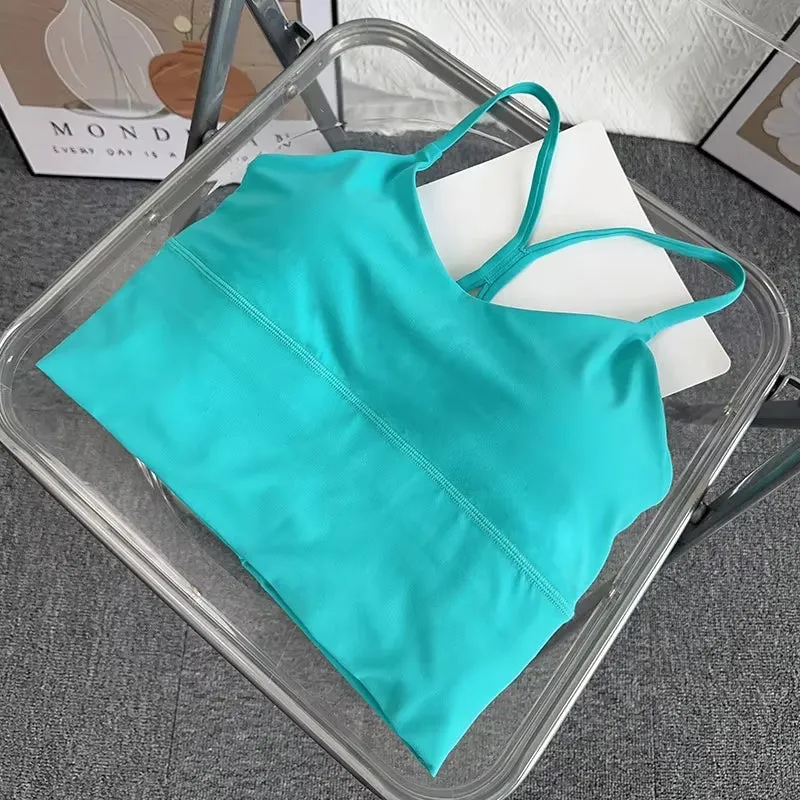 Fashion Sexy Cross Back Sports Bra | Breathable Shockproof Gym Crop Top for Women