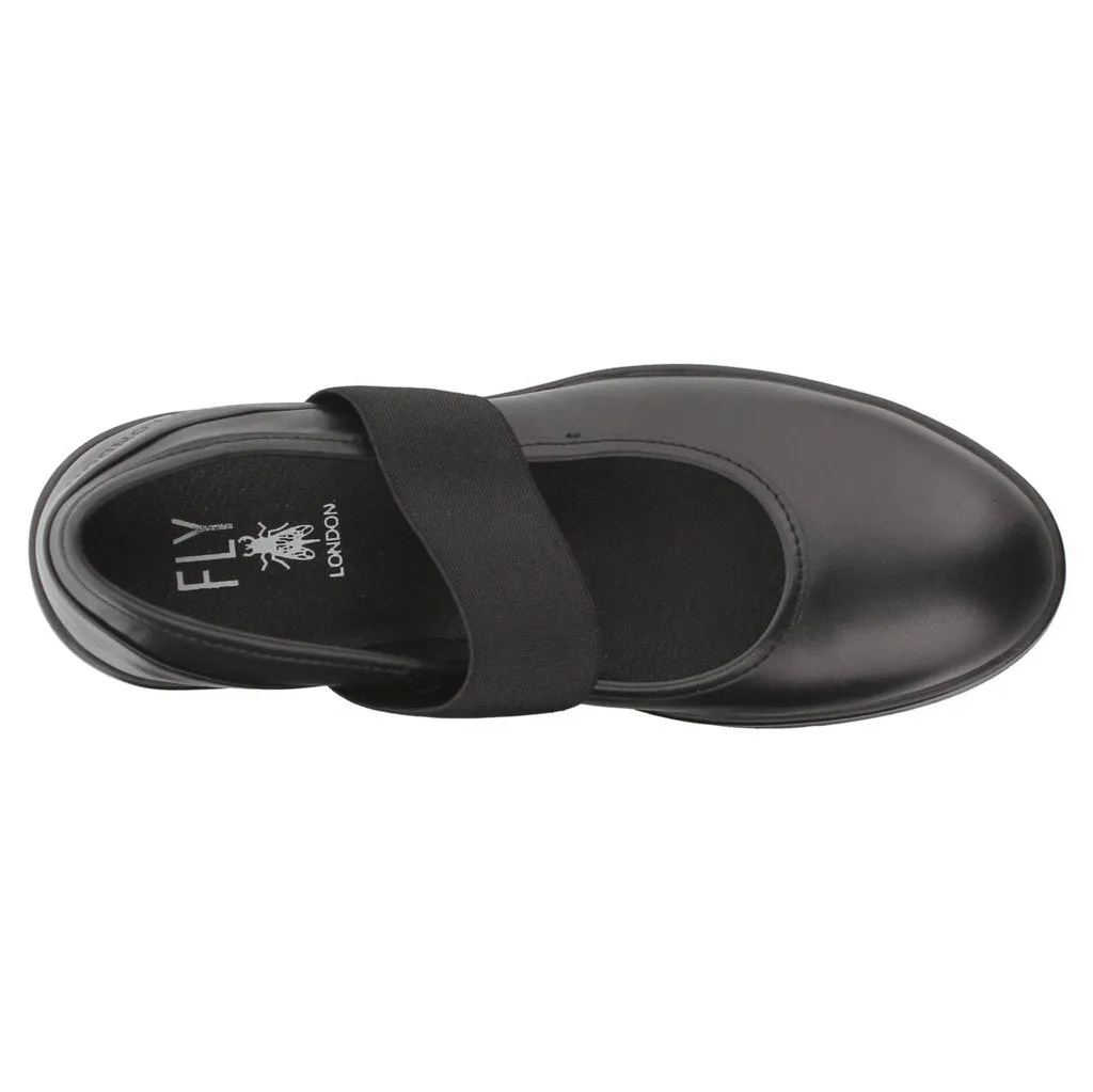 Fly London Nara547Fly Leather Women's Wedge Heel Mary Jane Shoes